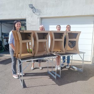 créations des 4 stagiaires après une journée de stage